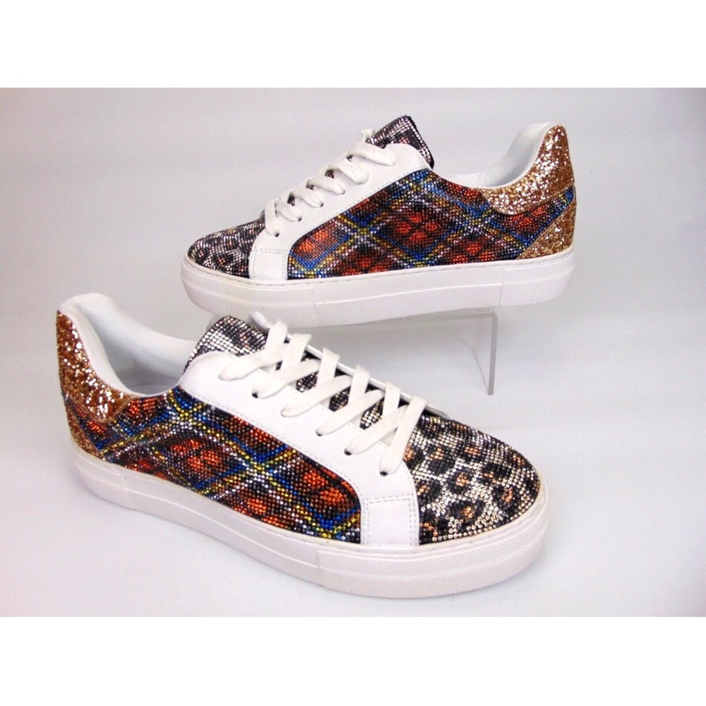 Betsey Johnson White and Red Sneakers